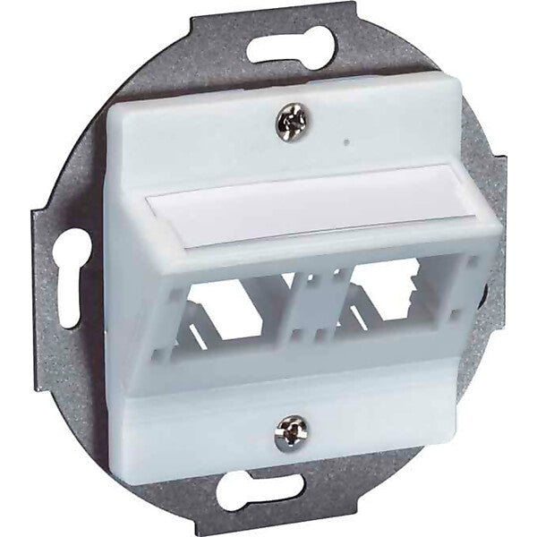 R&M DIN Anschlussdose 50x50, 2Port weiss 306010
